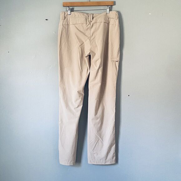 Eddie Bauer Pants Size 10 Tan Roll Tab Hem Convertible Hiking Outdoor Gorpcore - Picture 2 of 11